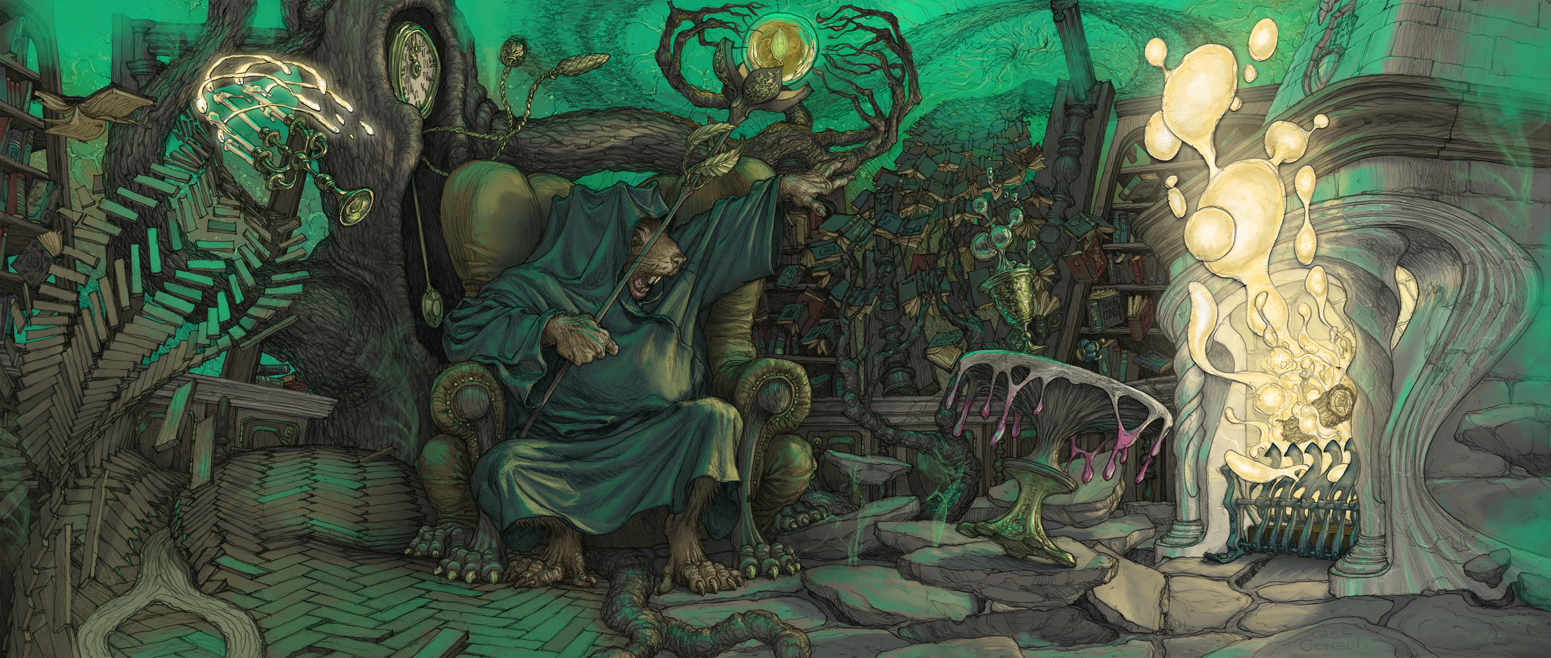 The Book Mage of Scurry Hollow poses a question during the book recommendation quiz
